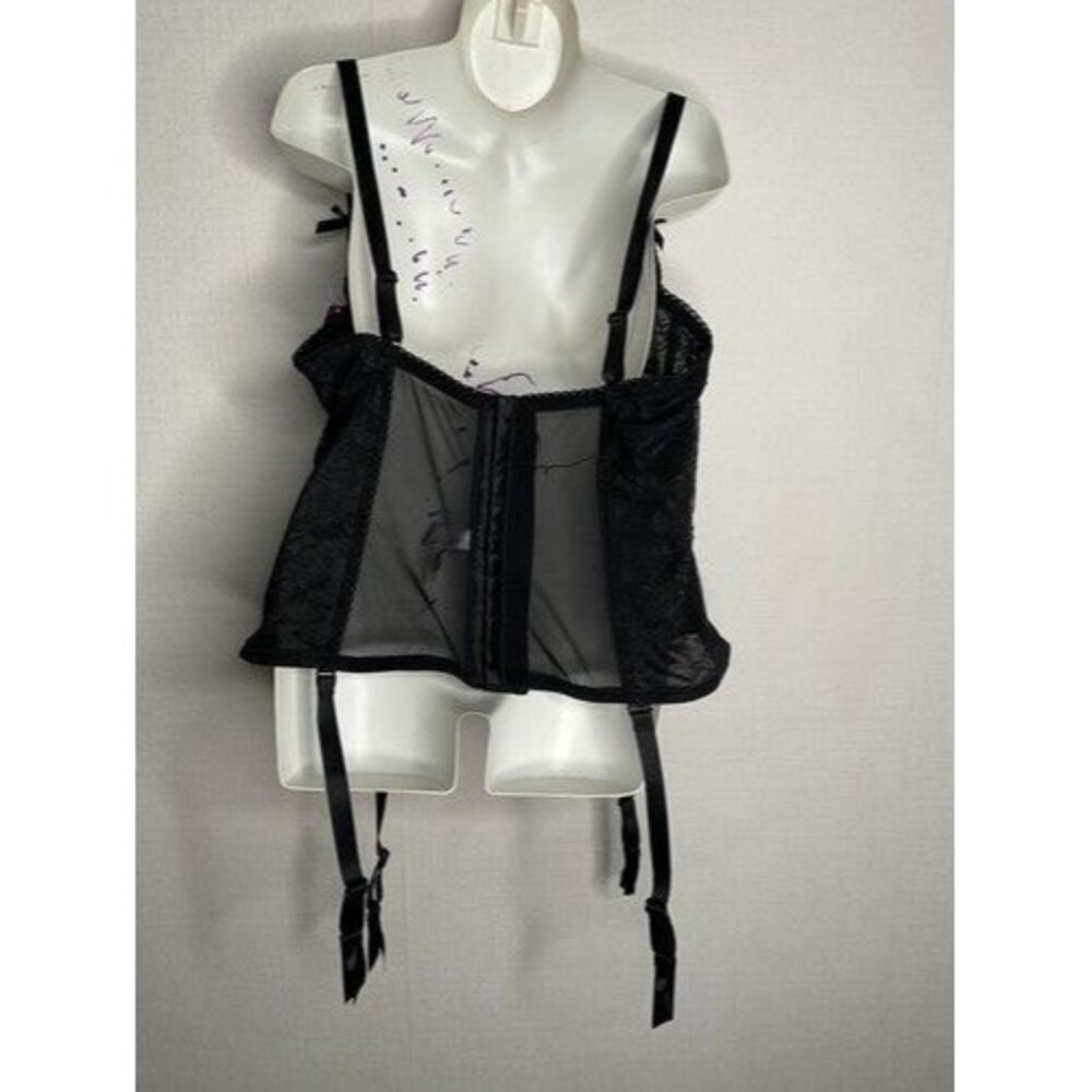 NWT Adore Me Black Bustier Lace Up Corset Lingerie Women Size 40B - Picture 11 of 12